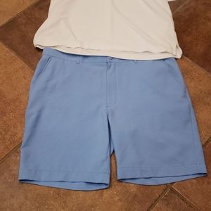 Blue Seersucker Roundtree & York Shorts 40